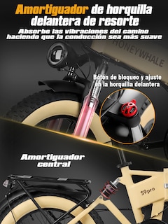 Foto 5 | Bicicleta Eléctrica Honey Whale S9 Pro Amarilla