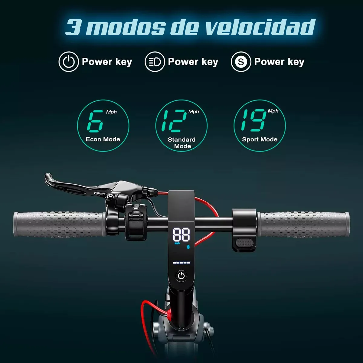 Foto 7 pulgar | Scooter Eléctrico Kimhi Negro