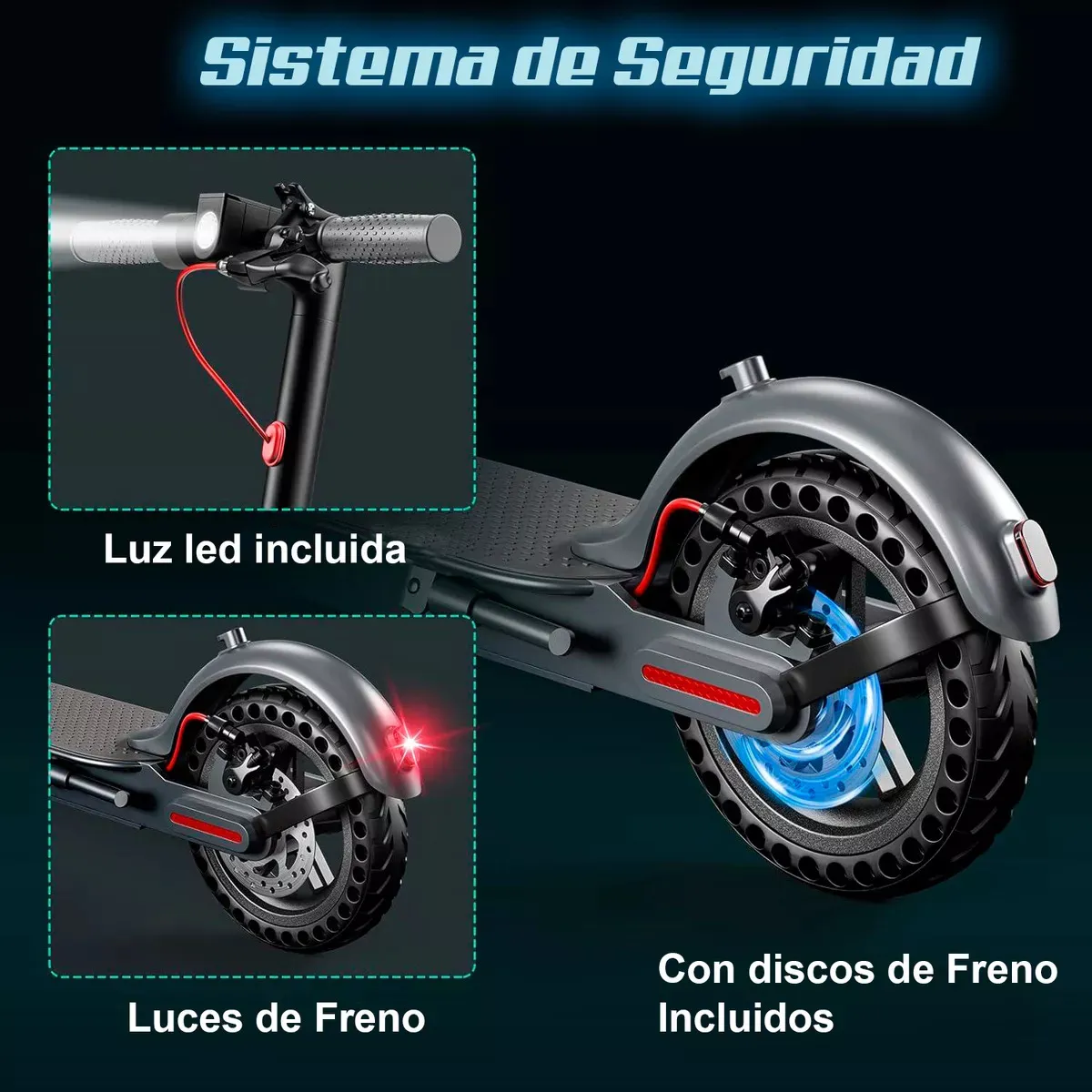 Foto 8 pulgar | Scooter Eléctrico Kimhi Negro