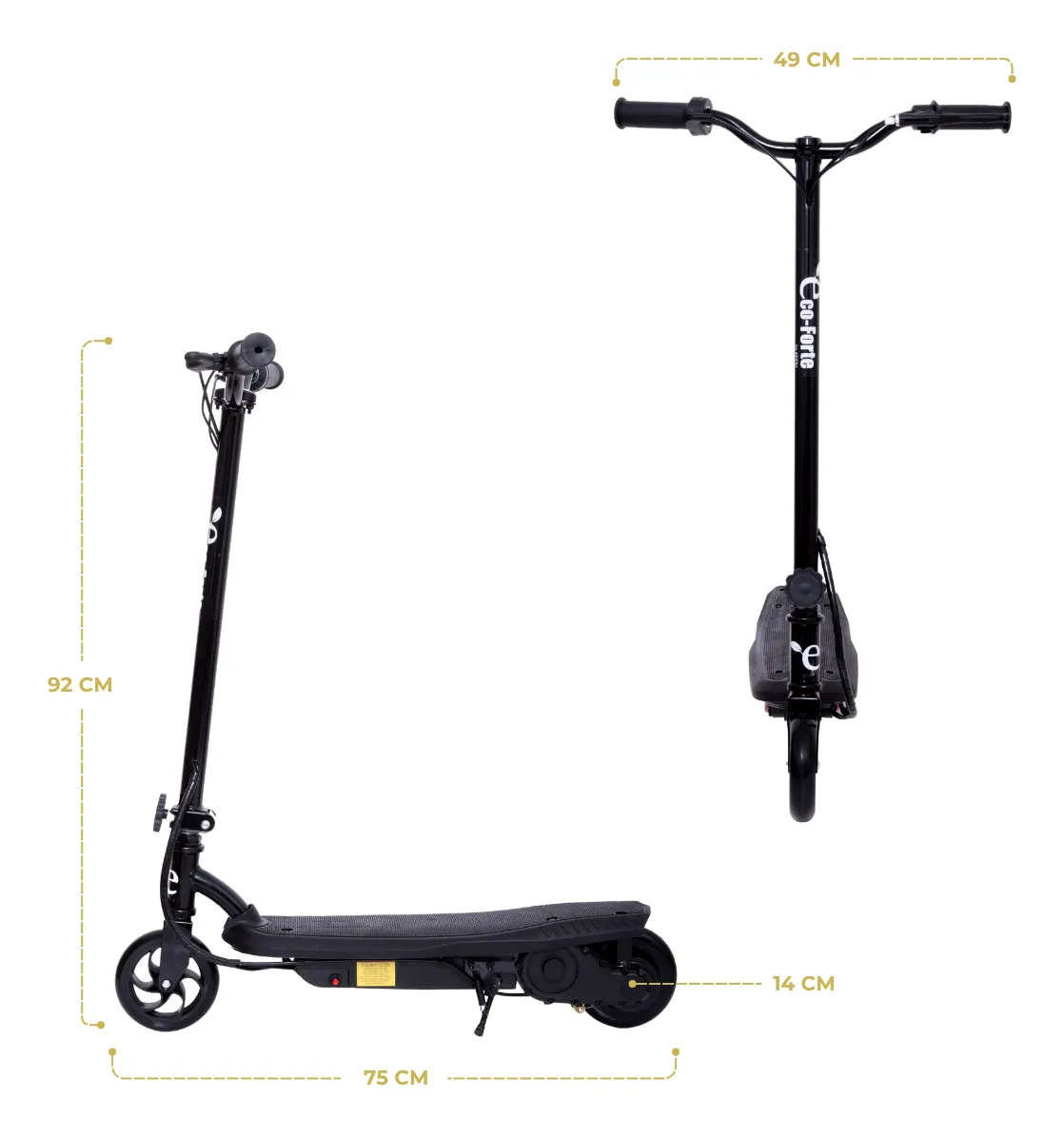 Foto 5 | Scooter Patín Eléctrico Eco-forte Plegable Cd11a 120w 12km/h Negro