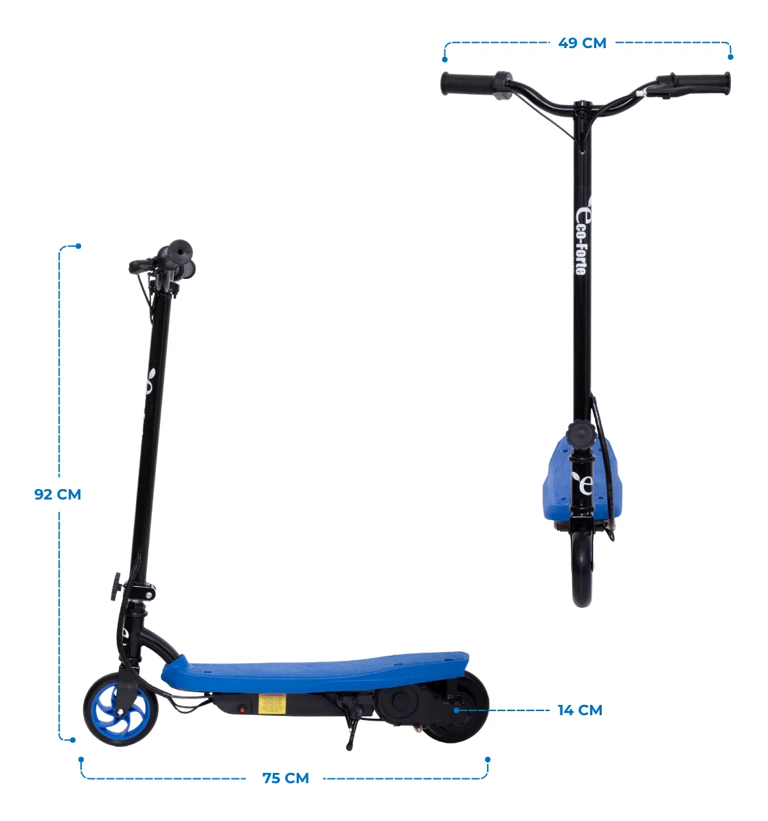 Foto 3 | Scooter Patín Eléctrico Eco-forte Plegable Cd11a 120w 12km/h Azul