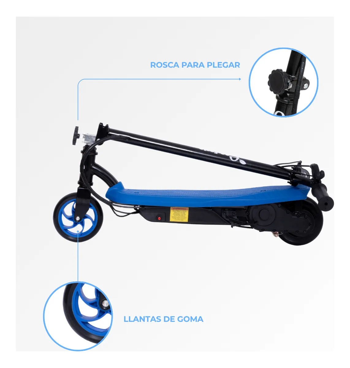 Foto 6 pulgar | Scooter Patín Eléctrico Eco-forte Plegable Cd11a 120w 12km/h Azul