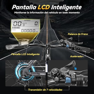 Foto 4 | Bicicleta Eléctrica Con Batería Extraíble Honey Whale S8 Gris
