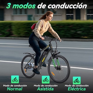 Foto 6 | Bicicleta Eléctrica Con Batería Extraíble Honey Whale S8 Negro