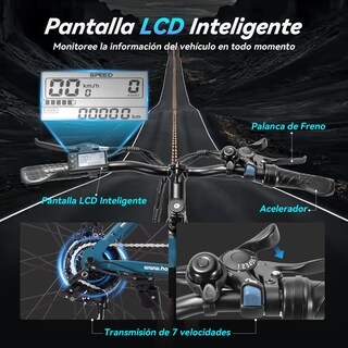 Foto 4 | Bicicleta Eléctrica Con Batería Extraíble Honey Whale S8 Azul