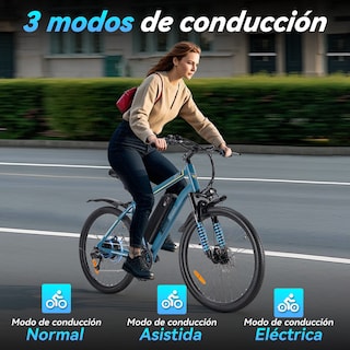 Foto 6 | Bicicleta Eléctrica Con Batería Extraíble Honey Whale S8 Azul