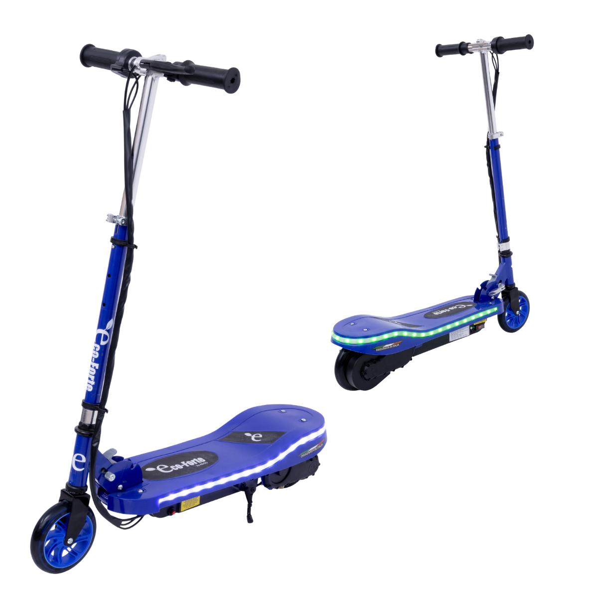 Scooter Patín Eléctrico Eco-forte Con Luces Cd05 120w 12km/h Azul