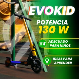 Foto 2 | Scooter Electrico Evokid Para Niños 130w, 16 Km/h Negro