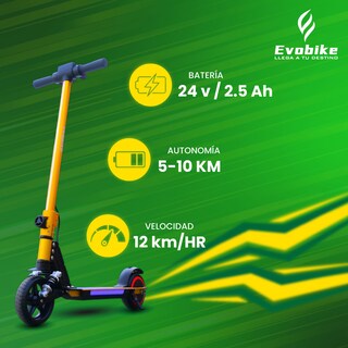 Foto 4 | Scooter Electrico Evokid Para Niños 130w, 16 Km/h Negro