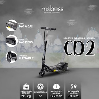 Foto 2 | Scooter Electrico Infantil Plegable Moboss Cd2 Negro