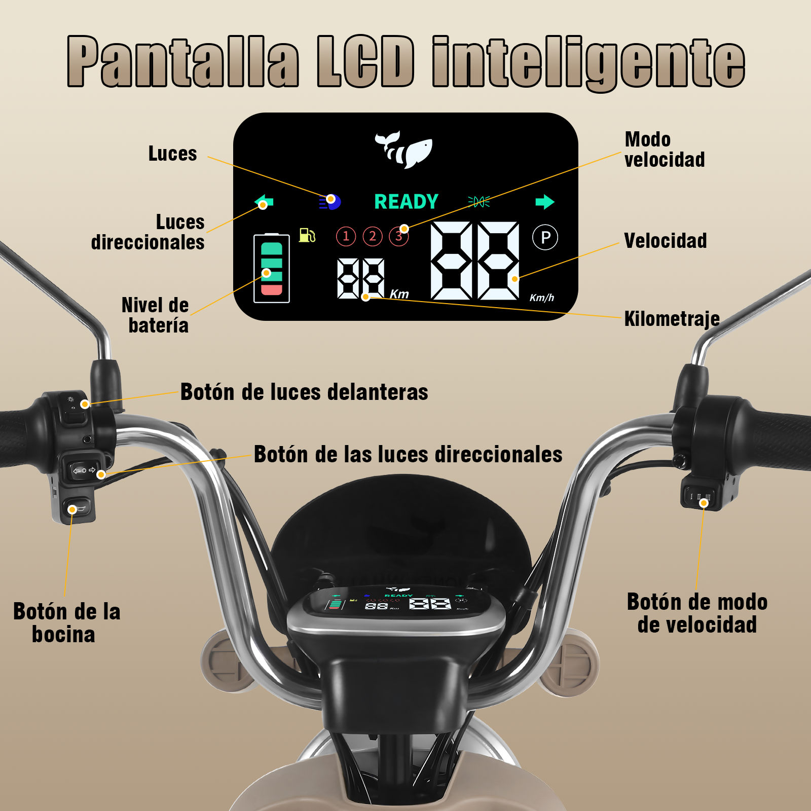 Foto 5 pulgar | Moto Eléctrica Honey Whale U3 Pro