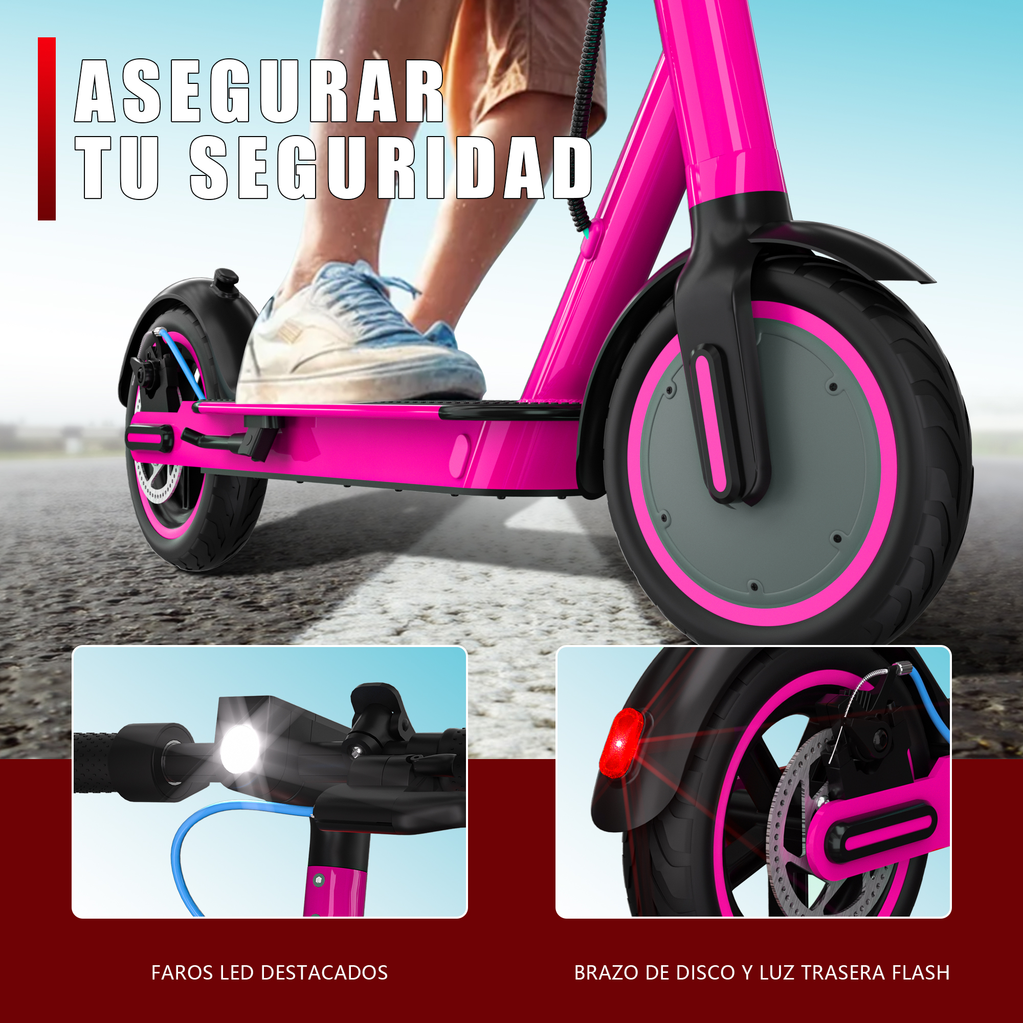 Foto 7 pulgar | Scooter Electrico Plegable Con Asiento De 35km/h
