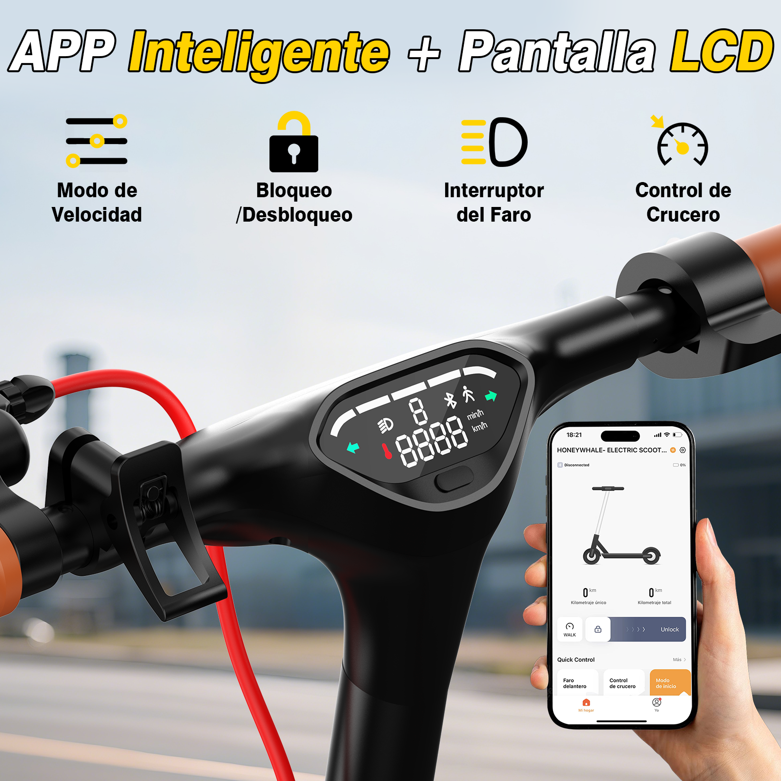 Foto 5 pulgar | Scooter Electrico Honey Whale E9t Negro