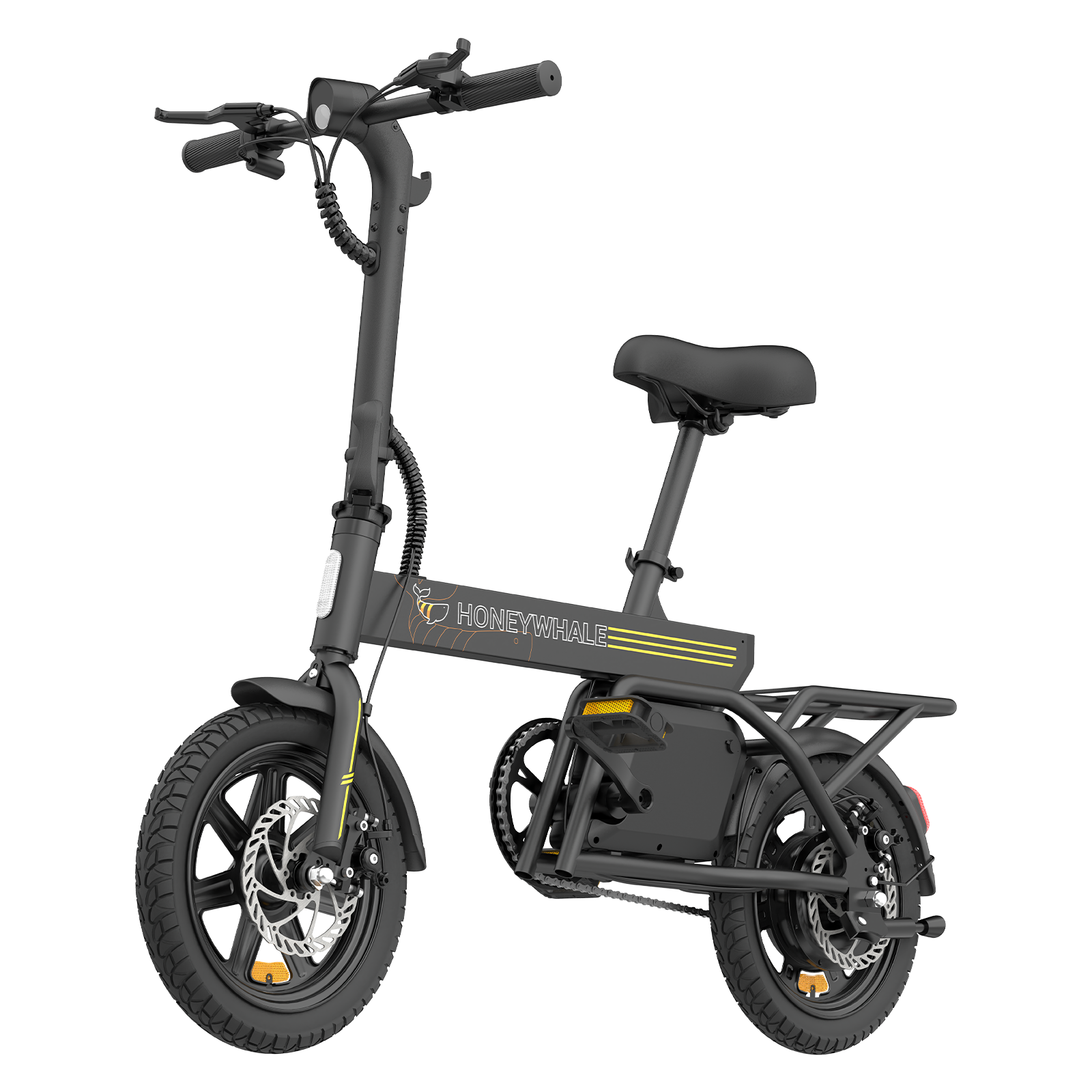 Foto 2 pulgar | Bicicleta Electrica Plegable Honey Whale B20 Negro