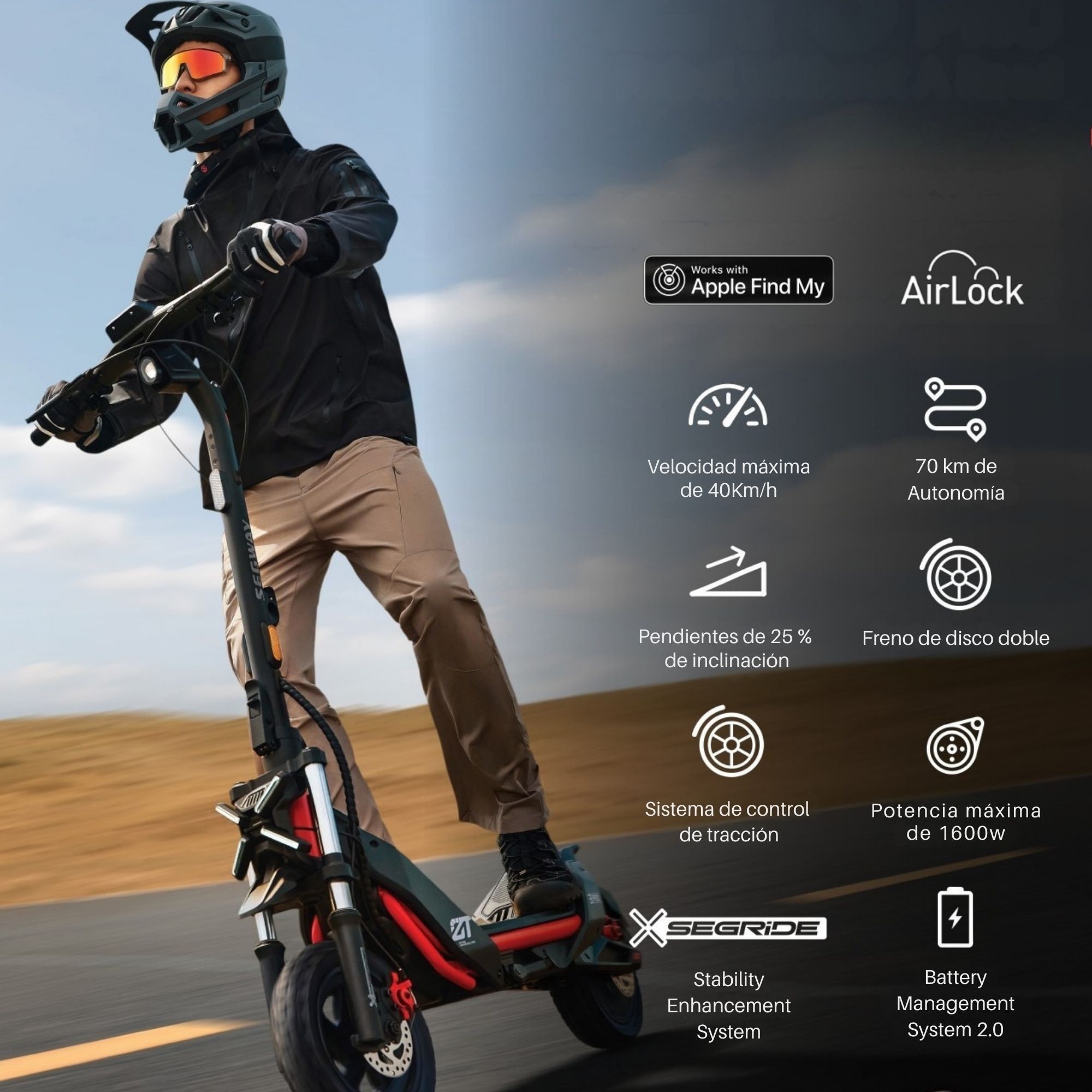 Foto 3 pulgar | Scooter Eléctrico Segway Ninebot  Zt3 Pro Color Negro