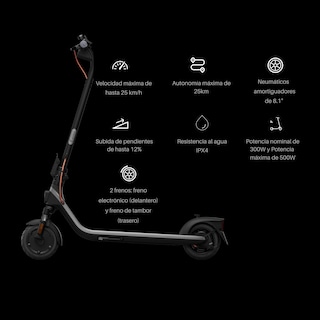 Foto 2 | Scooter Eléctrico Segway Ninebot E2 Plus Ii Color Negro
