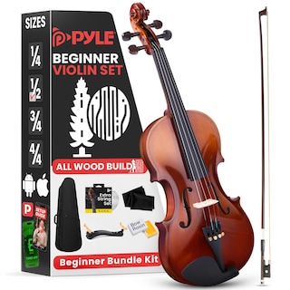Foto 1 | Kit De Iniciación Para Principiantes Violin Pyle, Tamaño 1/2, Con Funda De Viaje Y B - Venta Internacional.
