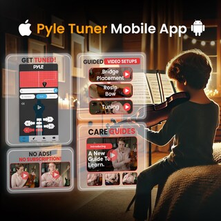 Foto 3 | Kit De Iniciación Para Principiantes Violin Pyle, Tamaño 1/2, Con Funda De Viaje Y B - Venta Internacional.
