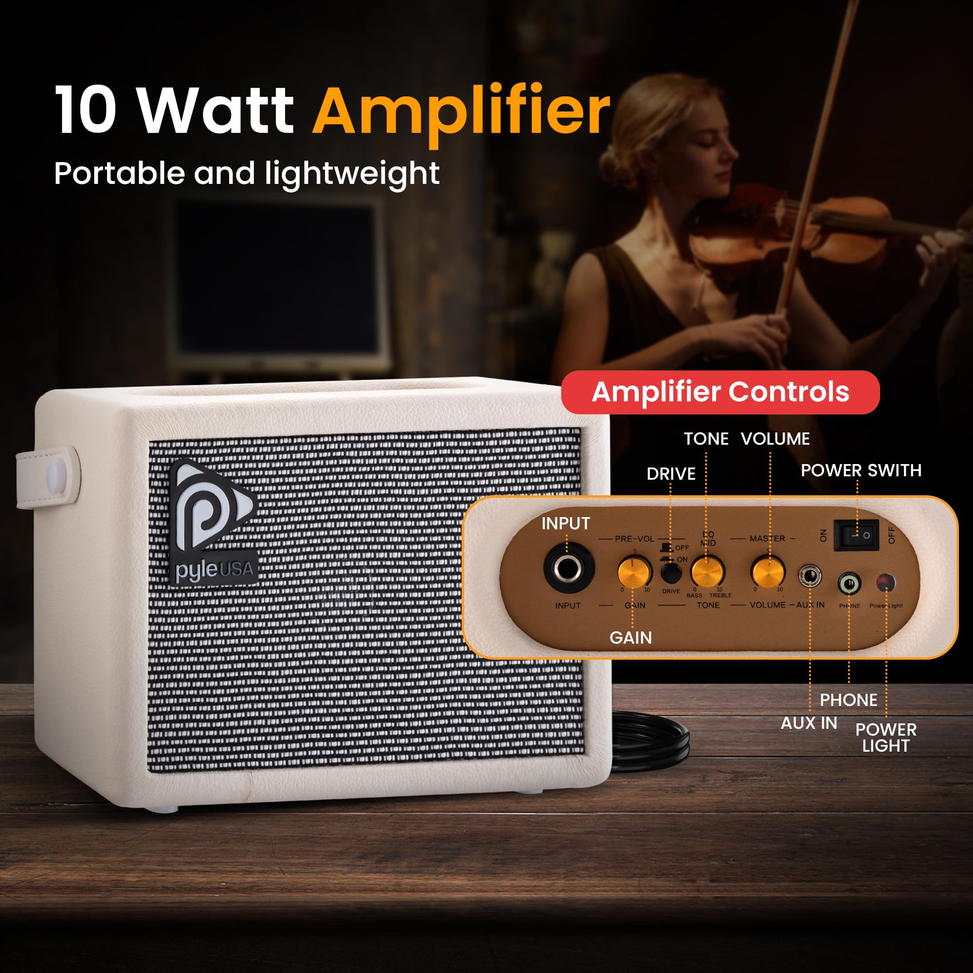 Foto 4 | Violín Eléctrico Pyle Silent 4/4 Con Kit De Amplificador Y Acceso. - Venta Internacional.