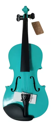 Foto 5 pulgar | Violin De 4/4 Color Azul De Madera Con Estuche Marca Danwood