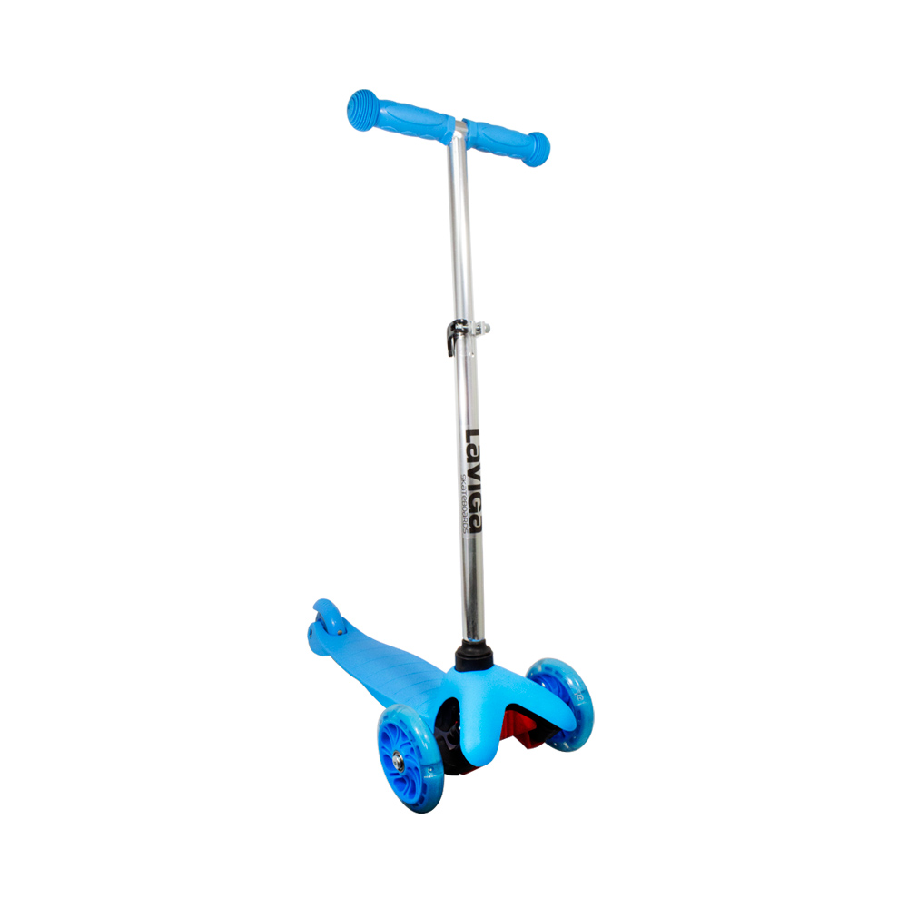 Scooter Patín del Diablo LAVIGA Azul Neón LV-MG-03A Ruedas Luz Led Direccionables