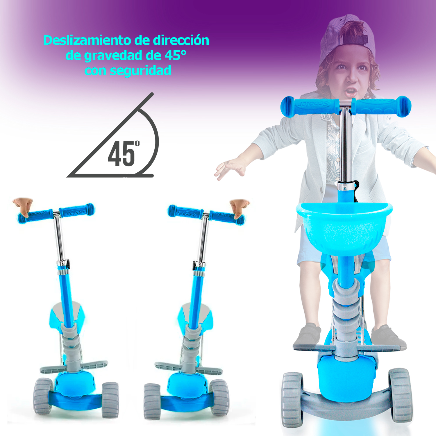 Foto 2 | Scooter Andromeda Inc con Luces color Azul