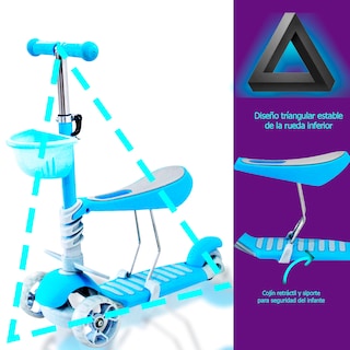 Foto 3 | Scooter Andromeda Inc con Luces color Azul