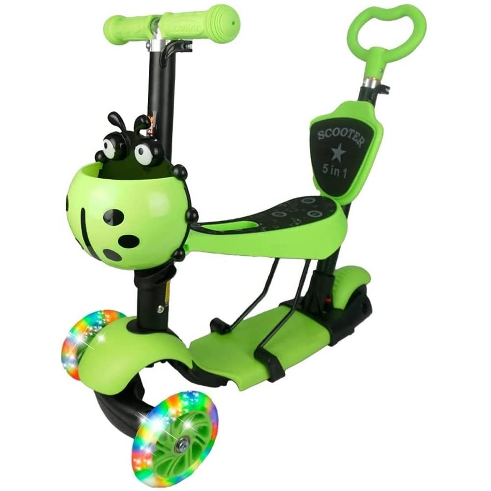 Foto 1 | Triciclo 5 en 1 Infancia Feliz B1 CATARINA color Verde con Bastón Desmontable