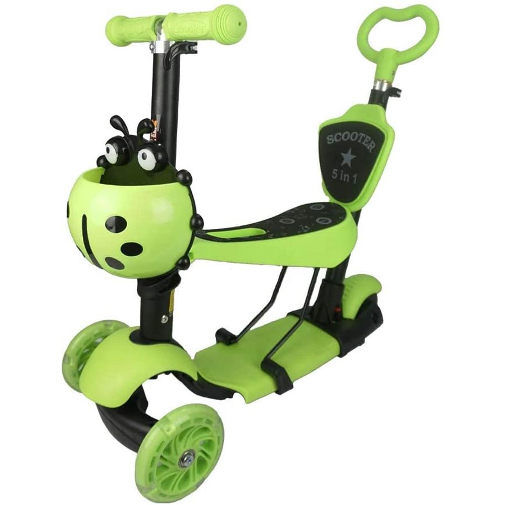 Foto 6 | Triciclo 5 en 1 Infancia Feliz B1 CATARINA color Verde con Bastón Desmontable