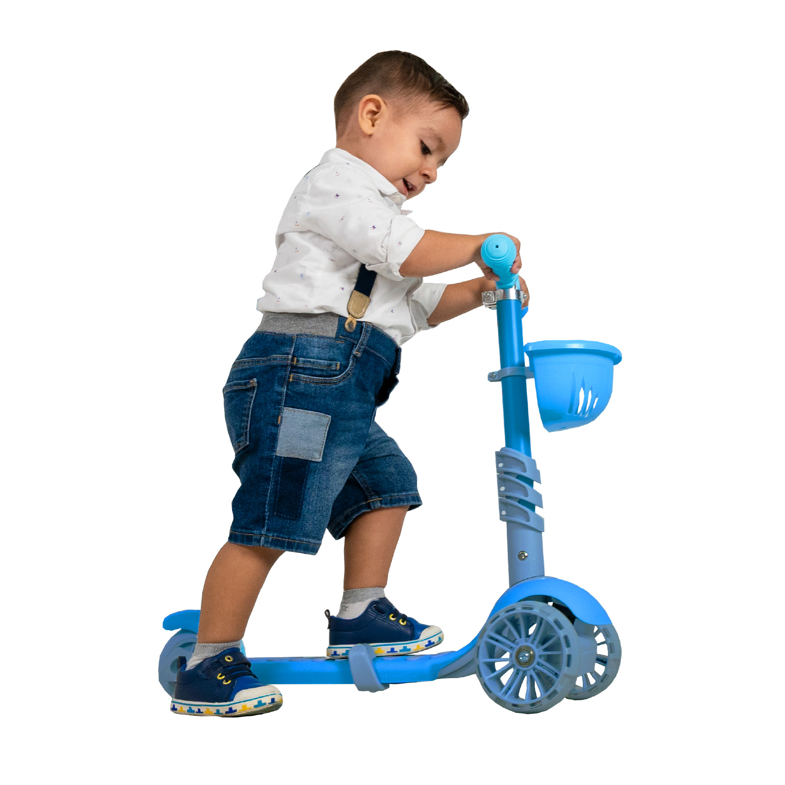 Foto 7 pulgar | Scooter Guevara Sports Patín 3 en 1 Para Niños color Azul Ruedas con Luces Led