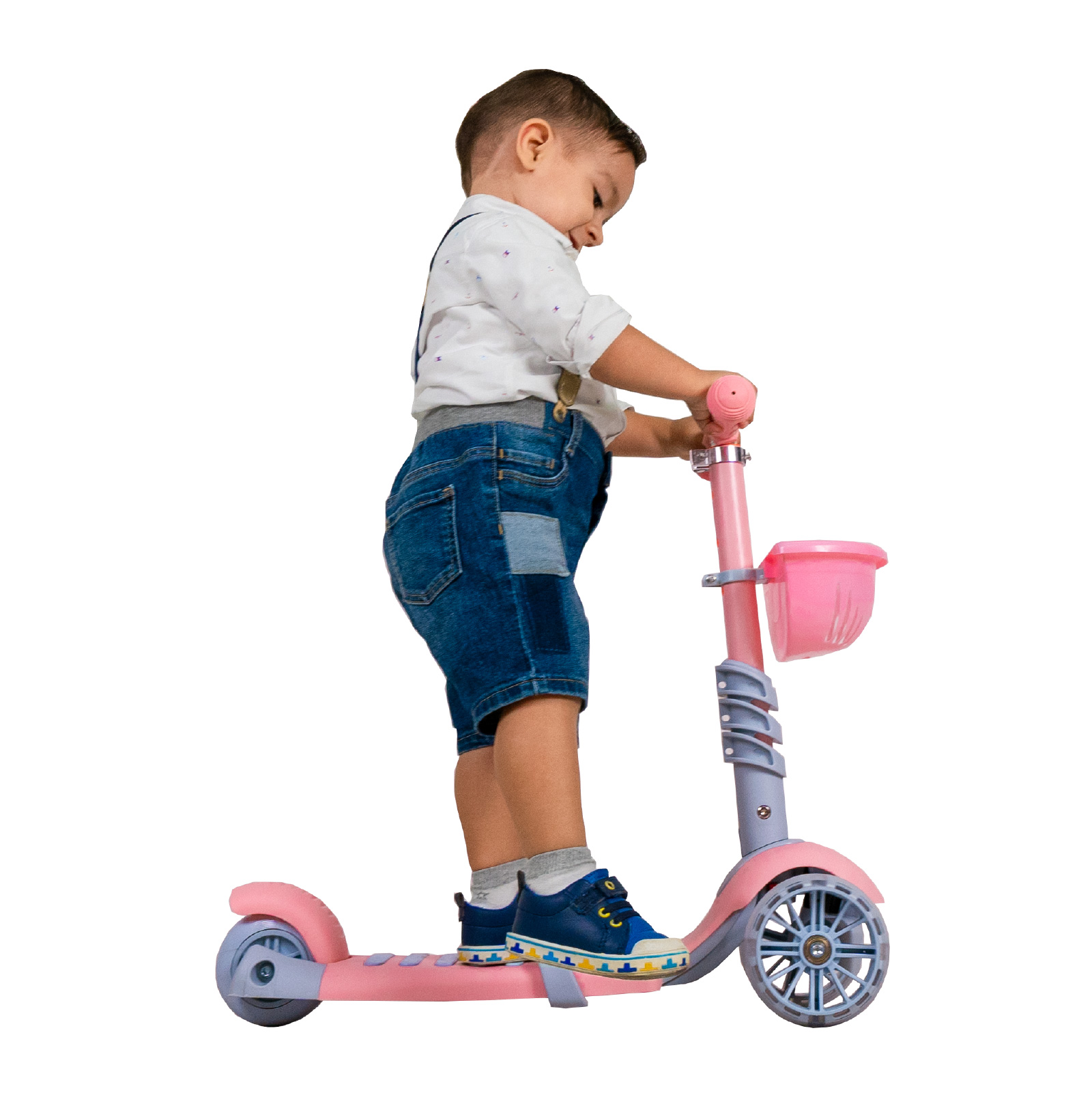 Foto 6 | Scooter Guevara Sports Patín 3 en 1 Para Niños color Rosa Ruedas con Luces Led