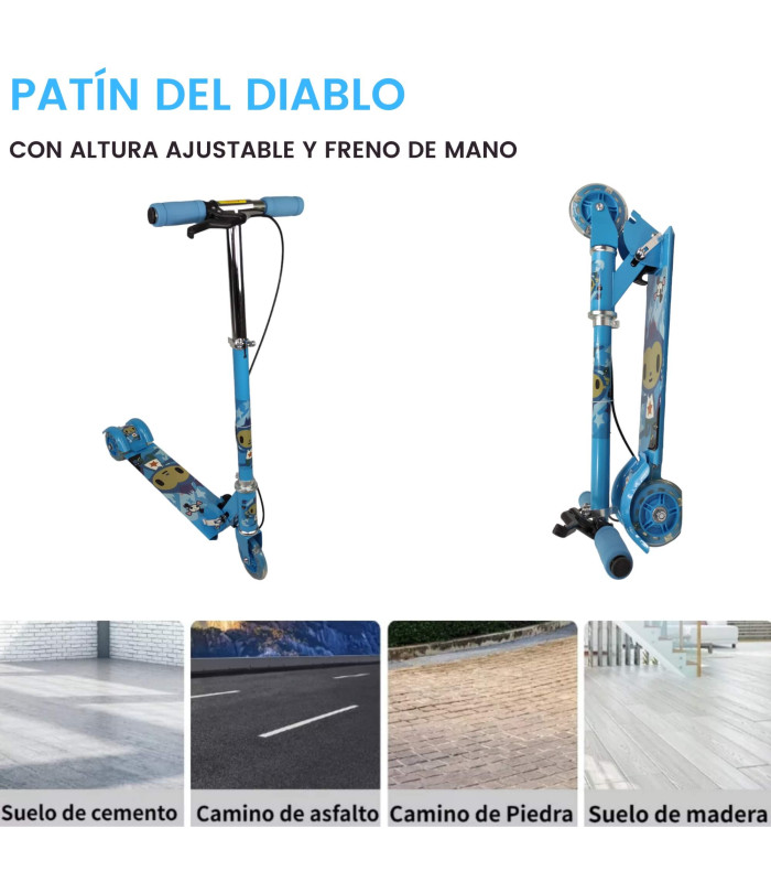 Foto 4 pulgar | Scooter de Pie Genérica Sys310 con Luces color Azul