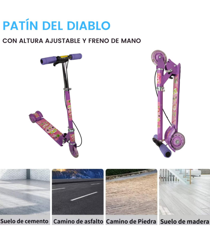 Foto 3 | Scooter de Pie Genérica Sys310 con Luces color Violeta