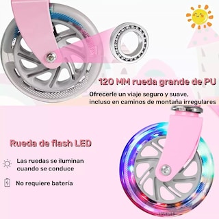 Foto 4 | Monopatín Plegable con Luces Eo Safe Imports Esi-8879 Rosa
