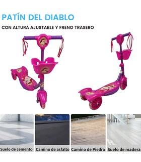 Foto 3 | Scooter para Niña con Luces y Sonidos Rosa