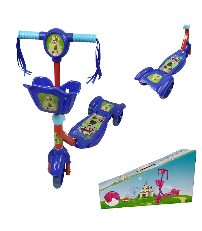 Foto 2 pulgar | Scooter para Niños Patín del Diablo Luces y Sonidos Ajustable Azul