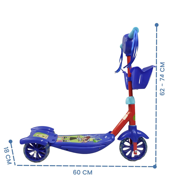 Foto 5 pulgar | Scooter para Niños Patín del Diablo Luces y Sonidos Ajustable Azul