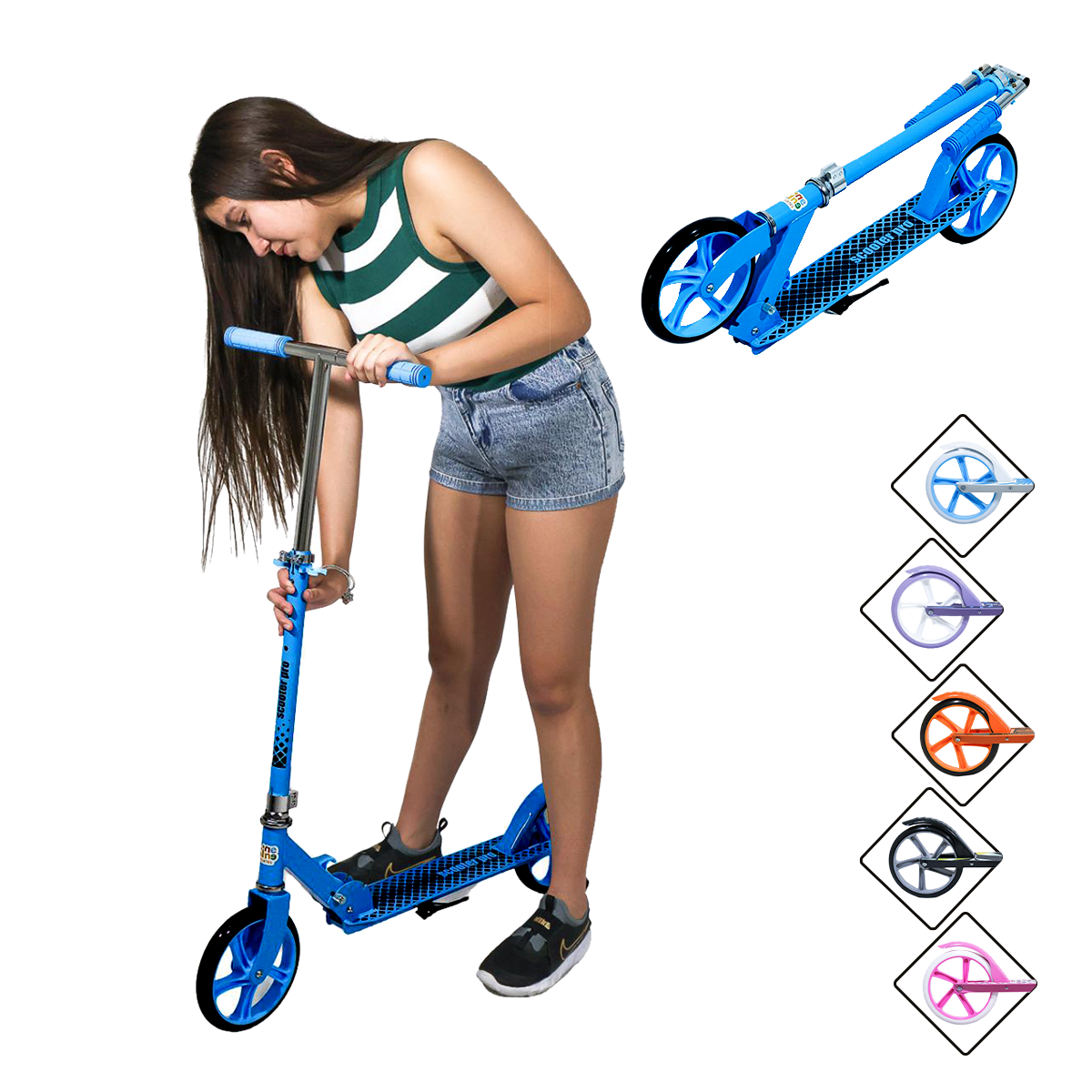 Foto 5 pulgar | Scooter Plegable Guevara Sports Azul