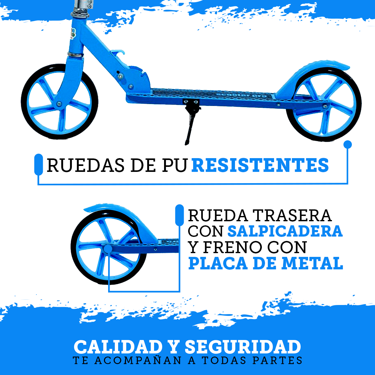 Foto 7 pulgar | Scooter Plegable Guevara Sports Azul