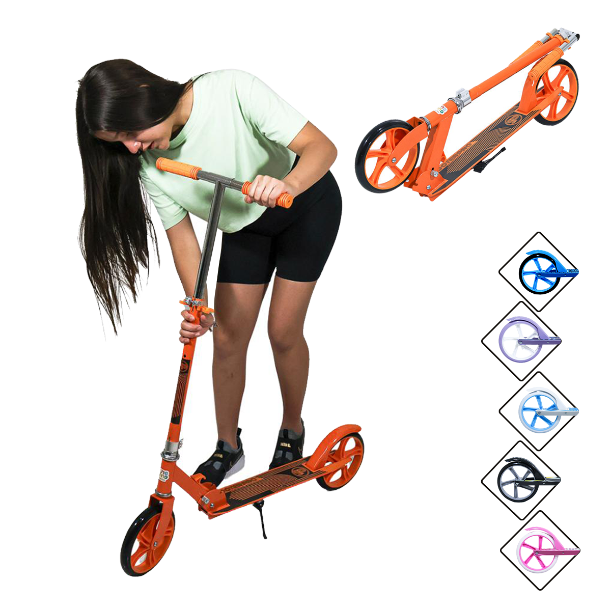 Foto 4 | Scooter Plegable Guevara Sports Naranja