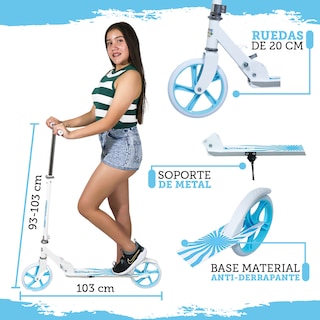 Foto 4 | Scooter Plegable Guevara Sports Blanco