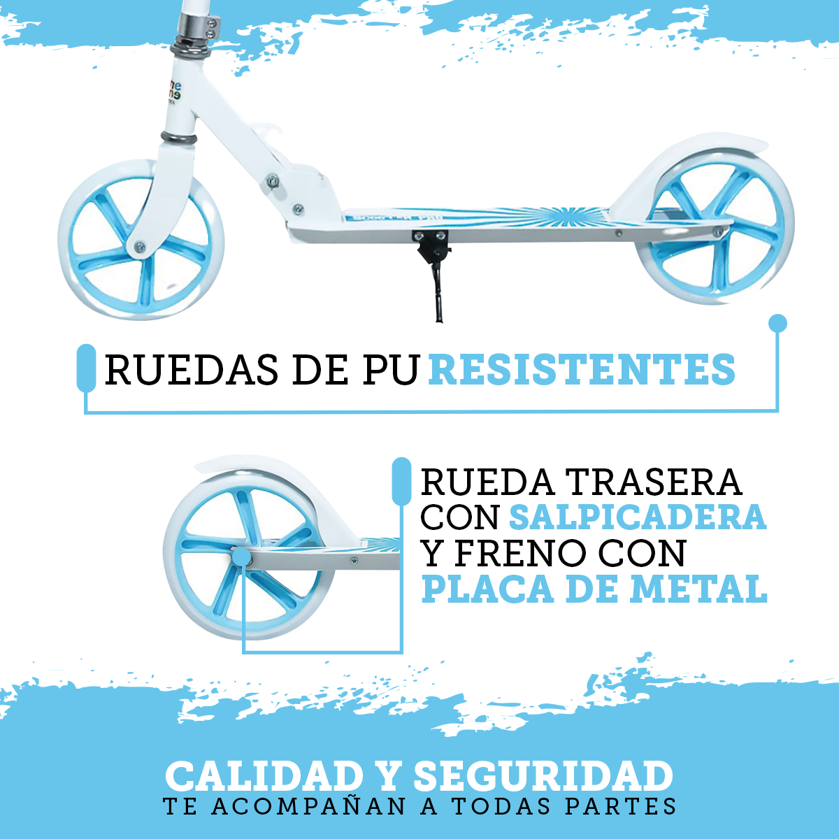 Foto 6 pulgar | Scooter Plegable Guevara Sports Blanco