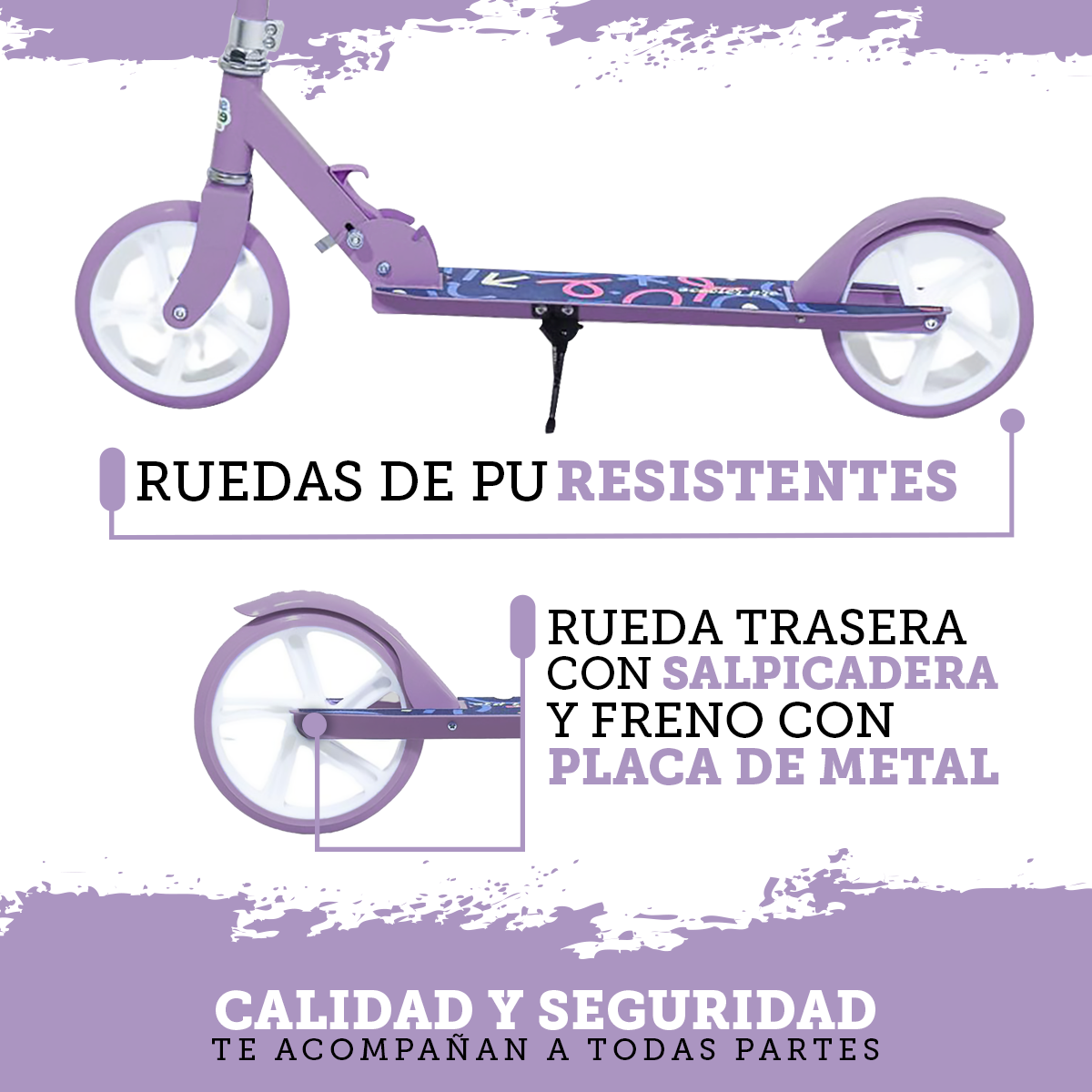 Foto 6 pulgar | Scooter Plegable Guevara Sports Morado