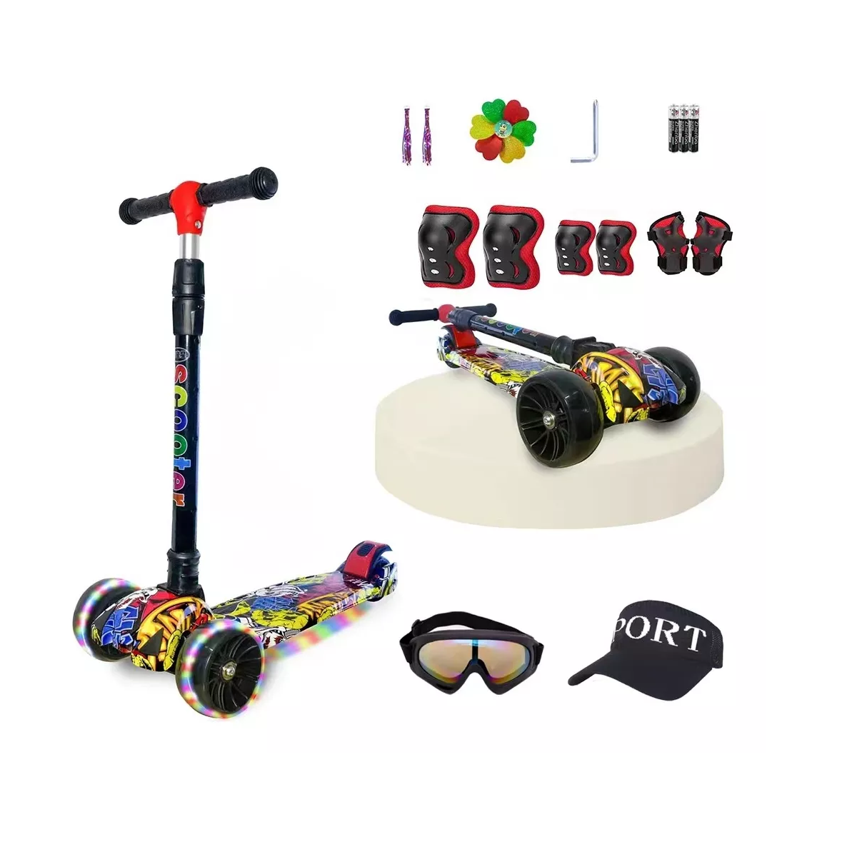 Foto 2 | Scooter De Tres Ruedas Con Luces Led Y Música Eo Safe Imports Esi-10312 Multicolor