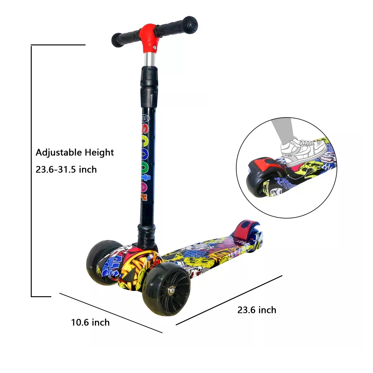 Foto 4 pulgar | Scooter De Tres Ruedas Con Luces Led Y Música Eo Safe Imports Esi-10312 Multicolor
