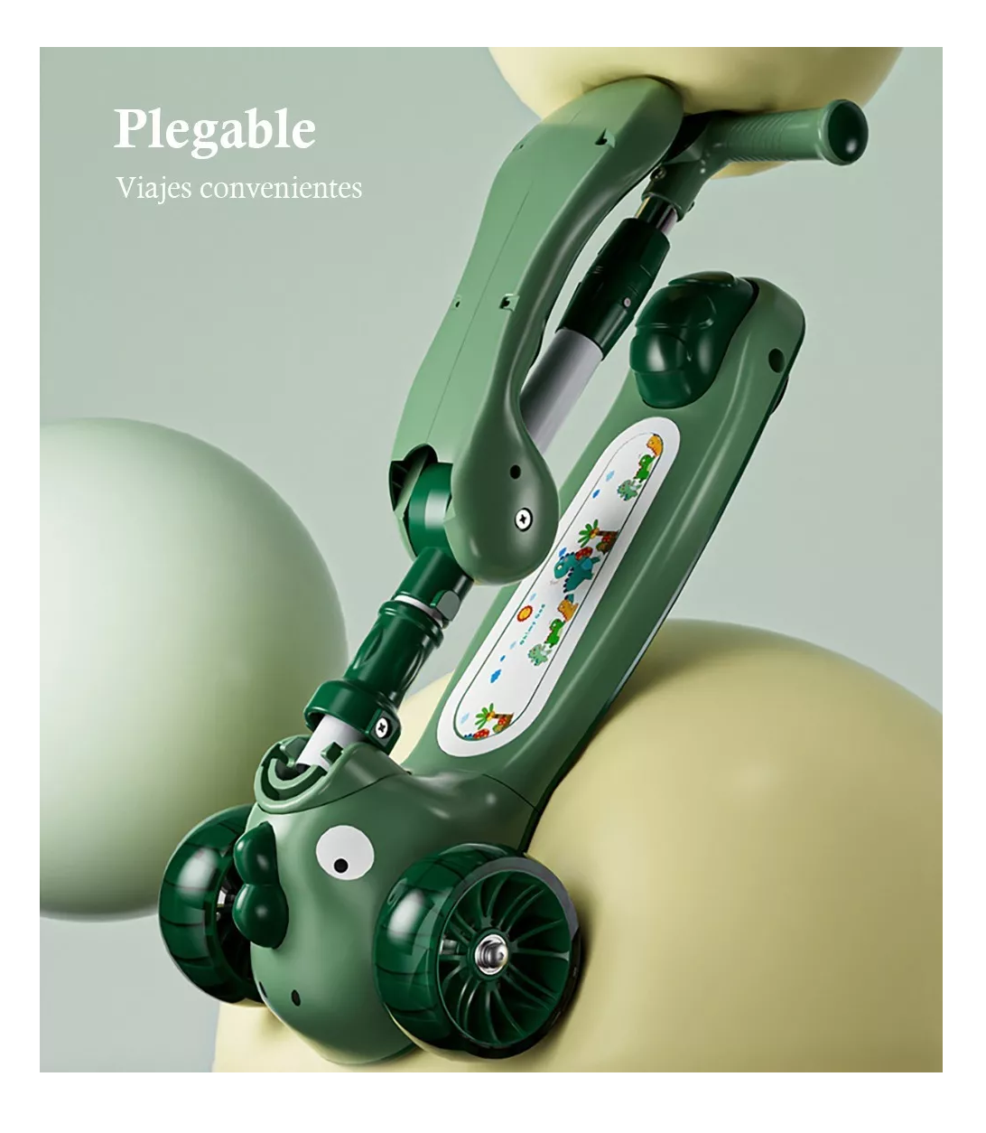 Foto 4 pulgar | Patin Diablo Scooter De Pie Luces Musica Para Niños, Verde