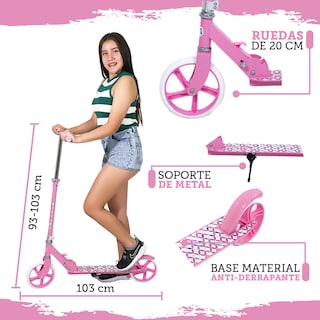 Foto 4 | Scooter Plegable GuevaraSports Rosa Patín Portátil