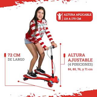 Foto 5 | Scooter Guevara Sports de Equilibrio Rojo 4 Llantas y Luz Led