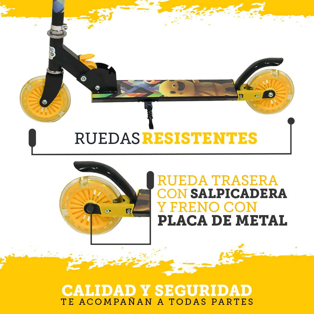 Foto 5 pulgar | Scooter Guevara Sports Infantil Plegable y Ajustable con 2 Ruedas y Luz Led