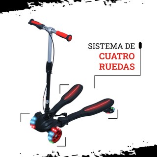 Foto 4 | Scooter de Pie Guevara Sports Negro con Luz Led